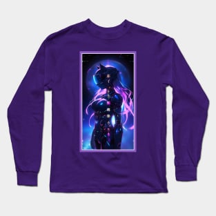 Anime Sci-Fi Cat Girl | Quality Anime Girl Artwork | Manga Girl Anime Art Long Sleeve T-Shirt